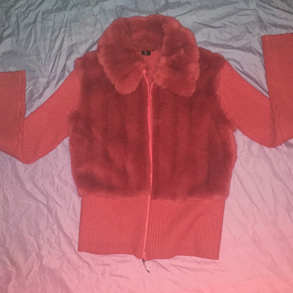 Capri Hot Pink Faux Fur Jacket